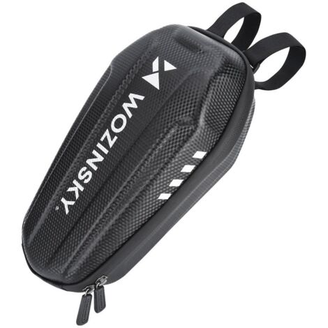Sacoche De Guidon Vélo étanche - Coque Rigide EVA, Support Téléphone Tactile - 26x11,5x30 Cm, Noir/jaune - 10