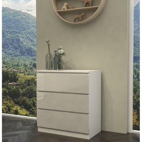 Commode Malwa M3, BLANC BRILLANT