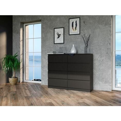 Commode Malwa M8/120, NOIR