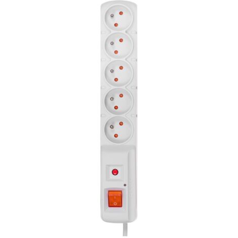 Multiprise parafoudre Acar F5 5 m grise (1/5)