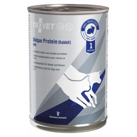 Trovet Upr Unique Protein - nourriture pour chiens et chats au lapin, 400 g (1/3)