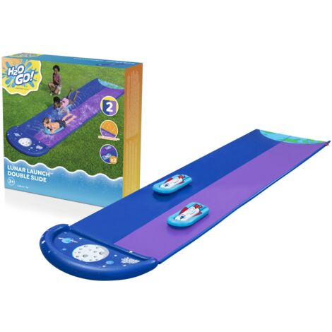 Bestway Piste Glissante avec Rampe de Saut Double 488x138 cm +3 ans Jardin 52364 (1/5)