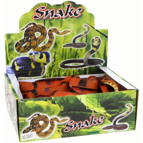 Lot De 24 Serpents En Plastique Réalistes - 10,5 Cm, Multicolores, Pour Décoration Ou Farce