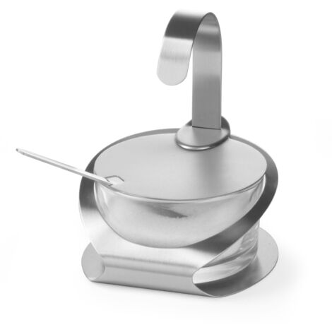 Sucrier En Acier Inoxydable 304 Avec Cuillère - Forme Pomme - Pour Sucre, Sel, épices - Diamètre 8,5 Cm - 2