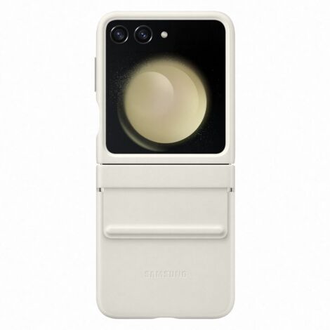 Étui en cuir crème pour Galaxy Z Flip 5 (1/5)