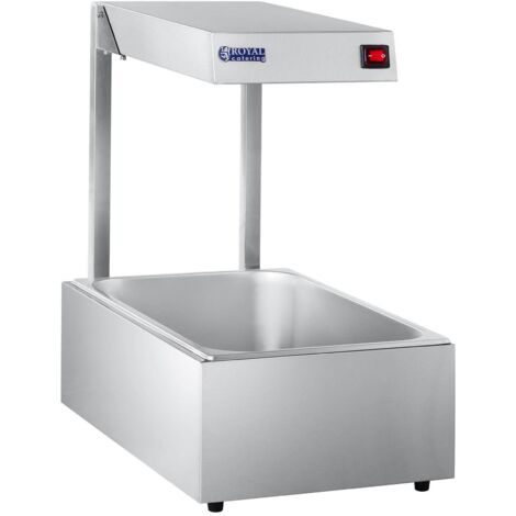Lampe chauffante gastronomique, chauffe-plats, 500 W + récipient GN1/1 (1/5)