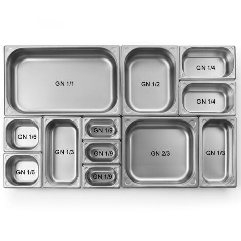 Récipient Ingrédients GN 1/6 Acier Inoxydable Avec Couvercle - Bar à Salade 104 Cm