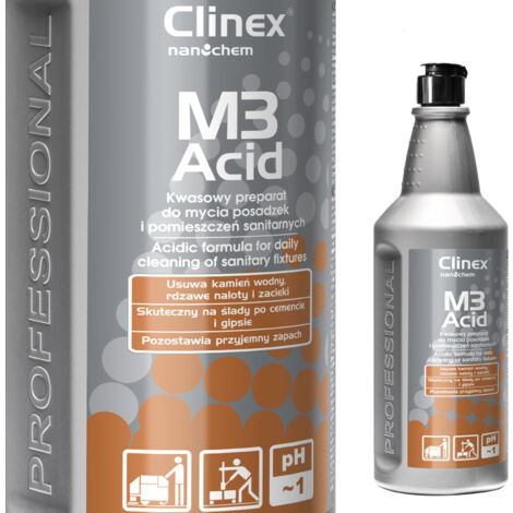Concentré acide pour le nettoyage des salles de bains et sanitaires CLINEX M3 Acid 1L