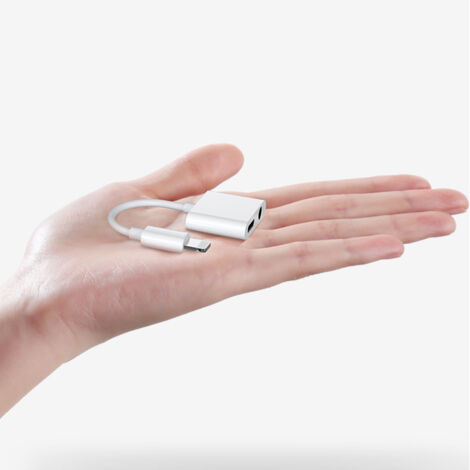 Adaptateur répartiteur de casque Lightning pour iPhone - 2x Lightning blanc