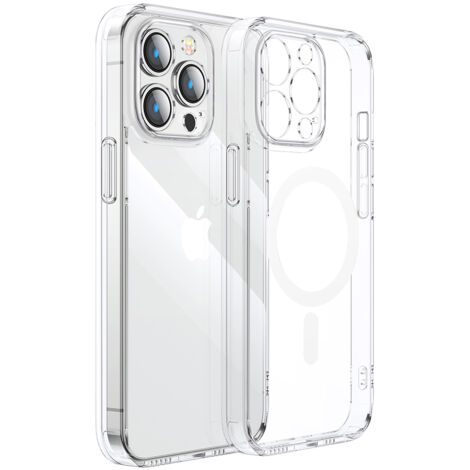 Coque magnétique pour iPhone 14 Pro MagSafe 14D, transparente (1/5)