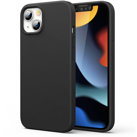 Coque en silicone souple en caoutchouc pour iPhone 13 mini noir (1/5)