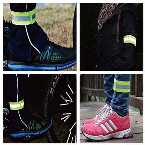 Pinces Serre Pantalon Vélo - 2 Paires, Réfléchissantes, Haute