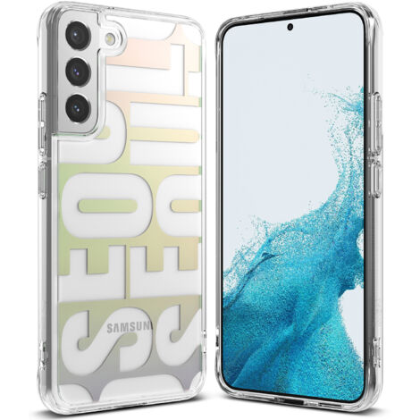 Coque blindée avec cadre en gel Galaxy S22+ Fusion Design Séoul transparente (1/5)