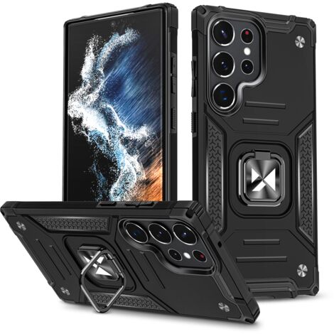 Coque blindée pour Samsung Galaxy S23 Ultra, support magnétique Ring Armor, noir (1/5)