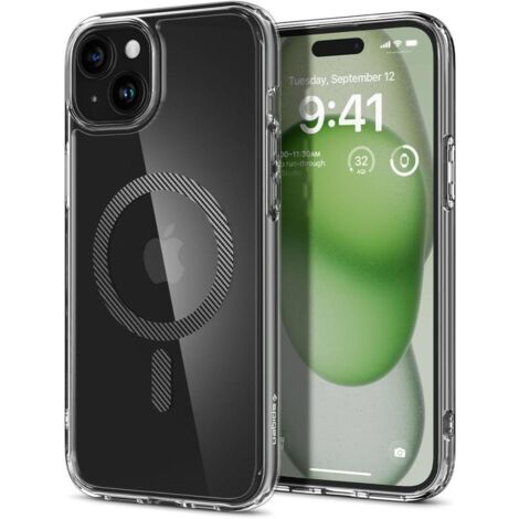 Coque Ultra Hybrid Mag avec MagSafe pour iPhone 15, gris (1/5)