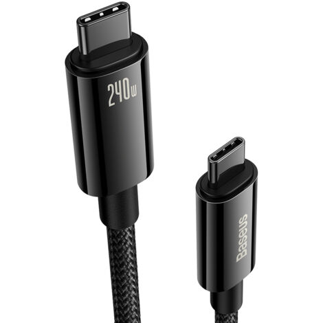 Câble USB-C Tungsten Gold 480Mb/s 240W 2m noir