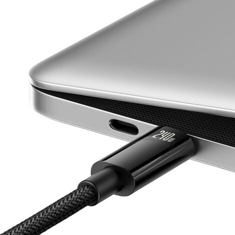 Câble USB-C Tungsten Gold 480Mb/s 240W 2m noir