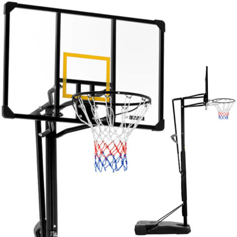 COSTWAY Panier de Basket-Ball sur pied Réglable en Hauteur 130-305 cm ... pas cher