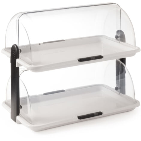 HENDI Vitrine Réfrigérante De Présentation - Ensemble Buffet Avec Plateau Inox, Couvercle Coulissant Et 2 Blocs Réfrigérants 440x320x205 Mm