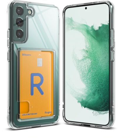 Étui transparent avec pochette pour cartes de documents pour Galaxy S22+ Fusion Card (1/5)