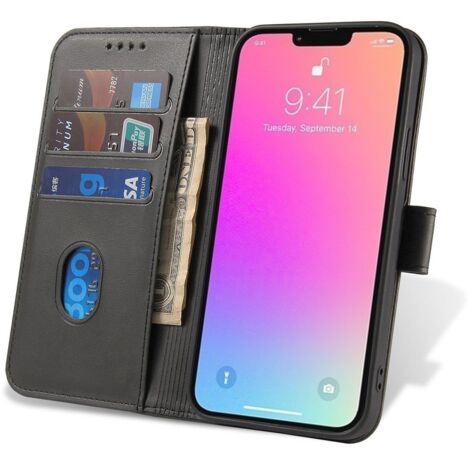 Housse avec rabat et portefeuille pour Xiaomi Redmi Note 12 5G / Poco X5 5G Magnet Case noir (1/5)