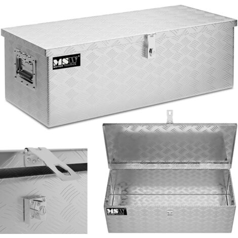 Coffre à outils de transport verrouillable en aluminium 48 l 76 x 35 x 25,5 cm (1/5)