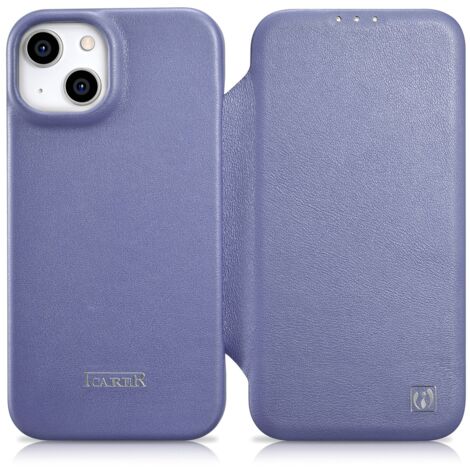 iPhone 14 Plus Étui à rabat magnétique MagSafe CE Premium Cuir violet clair (1/5)