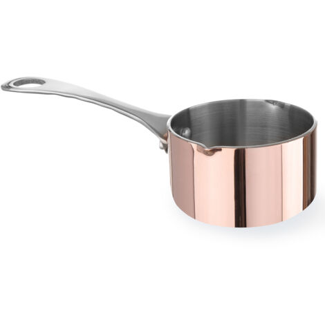 Casserole miniature en cuivre avec bec verseur, diamètre 75 x (H) 40 mm, Hendi 607022 (1/3)