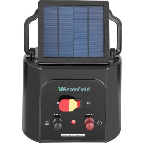 Électrificateur solaire de berger pour clôtures électriques jusqu'à 15 km 0,8 J