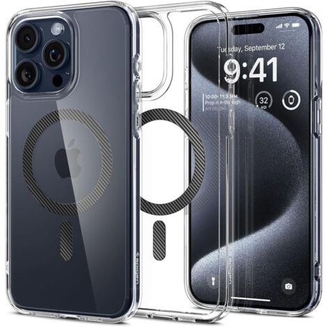 Coque Ultra Hybrid Mag avec MagSafe pour iPhone 15 Pro, gris (1/5)