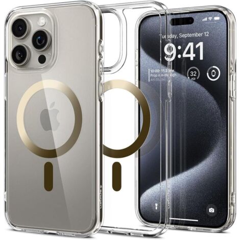 Coque Ultra Hybrid Mag avec MagSafe pour iPhone 15 Pro or (1/5)