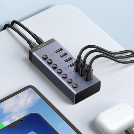 Répartiteur Usb C Hub Usb C 10 Gbps, Répartiteur Usb 1 À 4 Ports, 100 W