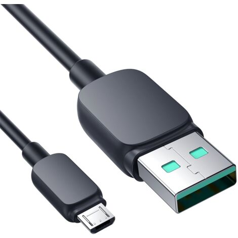 Câble microUSB - USB 2.4A 480Mbps 2m noir