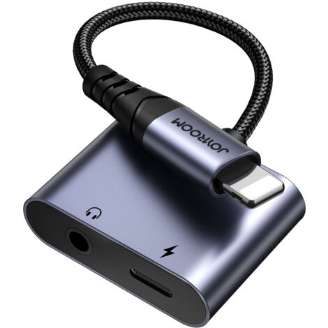 Adaptateur Casque IPhone 2 En 1 MFi – Prise Audio 3,5 Mm Et Charge Simultanée Pour IPhone 14 à 7