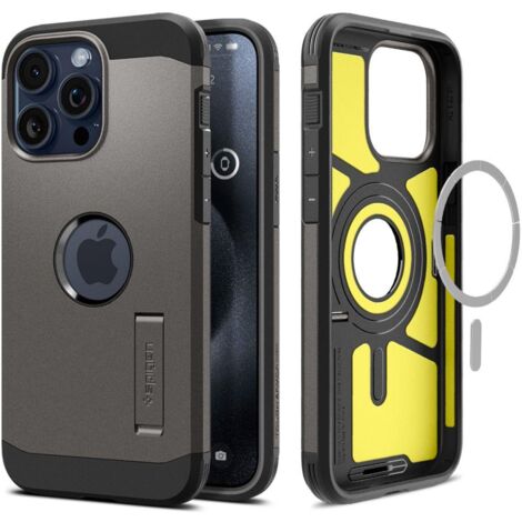 Coque Tough Armor MagSafe pour iPhone 15 Pro, gris métallisé (1/5)