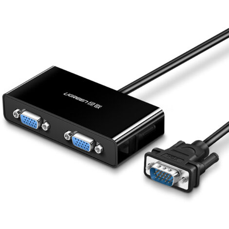 Répartiteur d'écran pour moniteur Adaptateur vidéo VGA - 2x VGA noir