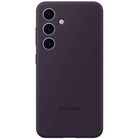 Coque en silicone d'origine pour Samsung Galaxy S24, violet foncé (1/3)