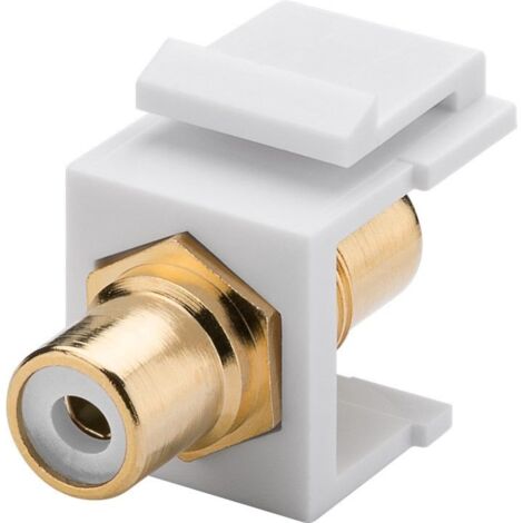 Module Keystone Cinch/RCA - Prise Cinch blanche - Prise Cinch 79676 (1/2)