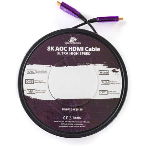 Câble Optique Actif (AOC) HDMI 2.1 Hybride De 30,4m