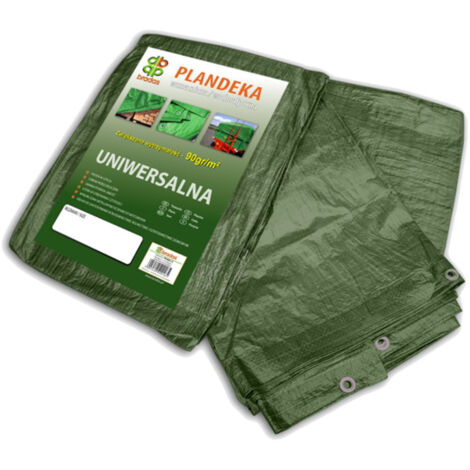 BÂCHE RENFORCÉE VERTE 90g 4 x 5m BRADAS (1/3)