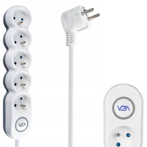 Masterplug Rallonge électrique à Huit Prises Avec Indicateur