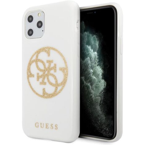 Coque Guess Hard Glitter 4G blanche pour iPhone 11 Pro Max (1/4)