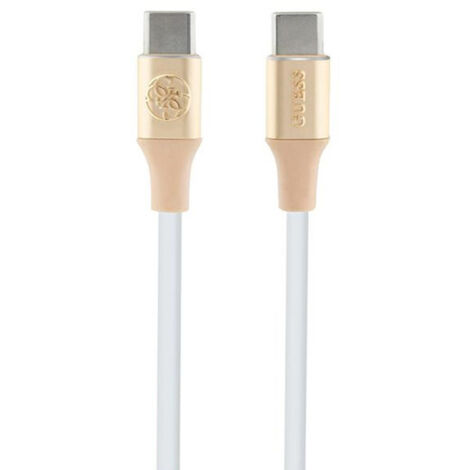Guess gucclalrgdd Câble de charge rapide USB-C - USB-C 1,5 m, or/or clair, logo en relief (1/2)