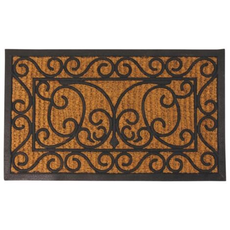 Paillasson rectangle - 74,5 x 44,5 x 1,1 cm - Caoutchouc et fibre de coco - Livraison gratuite (1/2)