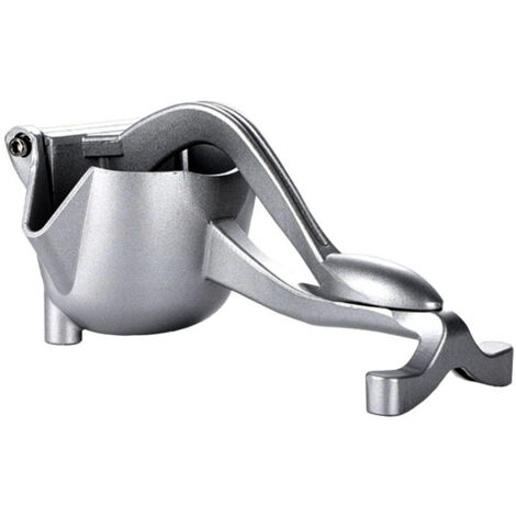 Presse-agrumes manuel en aluminium – Extraction de jus silencieuse – Compact 22 x 11,5 x 10 cm – Casse-noix intégré