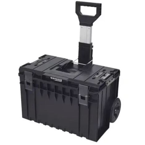 Qbrick – Boîte à outils sur roulettes 50L – Dimensions 585x438x690mm – Joint étanche contre poussière et eau – Roues motrices en caoutchouc (1/3)