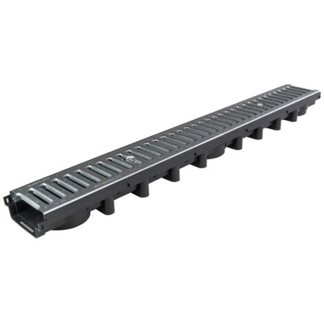 Canal de drainage linéaire 100063 avec grille en acier A15 - MX 01714