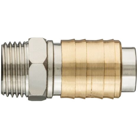 Raccord rapide pour compresseur avec filetage extérieur de 1/2". (1/5)