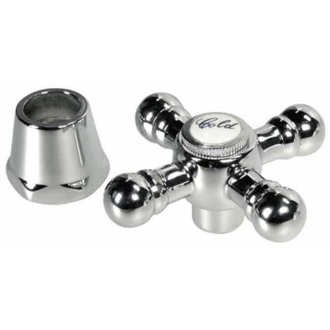 Bouton de robinet chromé type-e rétro – Conformité et certificat d'hygiène – Design vintage pour rénovation