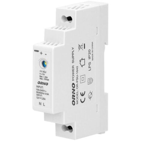 Alimentation sur rail DIN 12 V CC 1,25 A 15 W OR-PSU-1642 (1/4)
